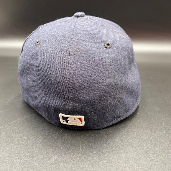 New Era Boston Red Sox Baseball Cap Size 7 1/4 Navy/Red - Picture 3 of 8